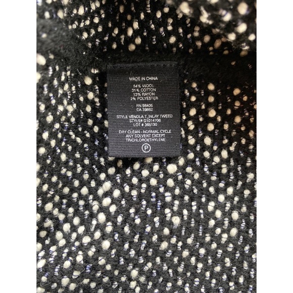 Theory Wool Blend Long Sleeve Heather Black Top - Picture 5 of 10